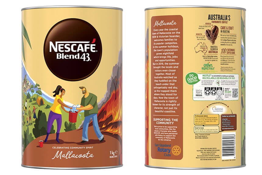 Mallacoota community spirit championed on coffee tins