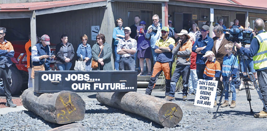 Native timber industry blacked out